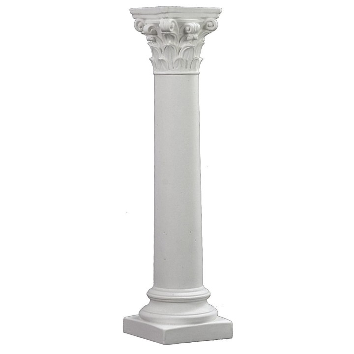 Columna lisa con capitel corintio cm 18,5 h