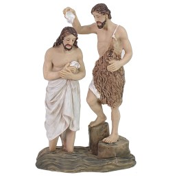 Paschal statue scene of the Baptism of Jesus 9 cm