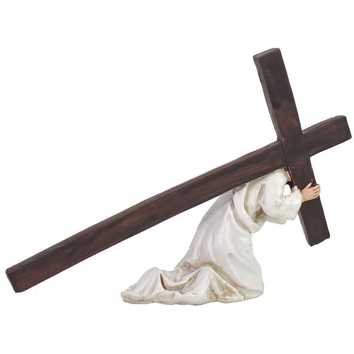 Jesus falling with the cross 9 cm Easter statues