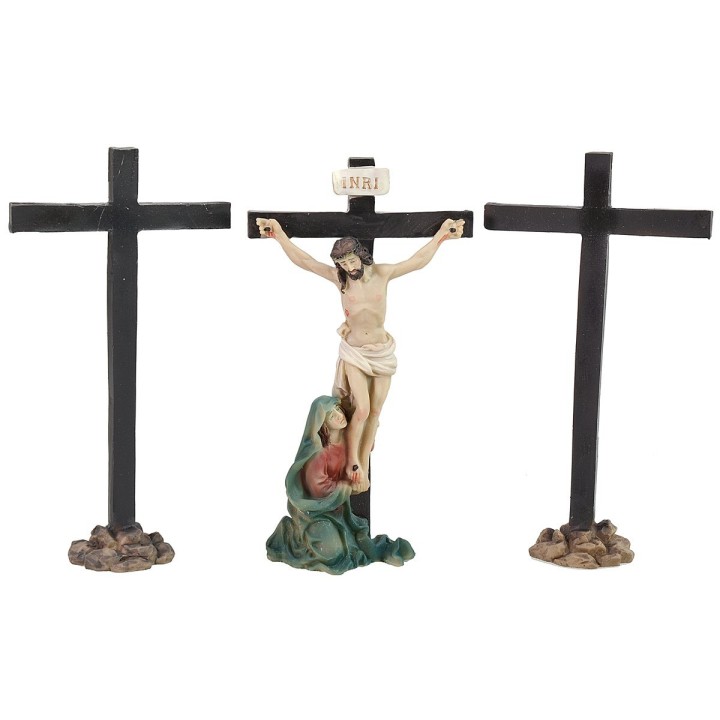 Escena Crucifixión cm 9 Figuras Pascuales