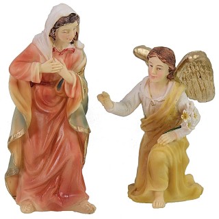 Scena Annunciazione della Risurrezione cm 9 Statue Pasquali