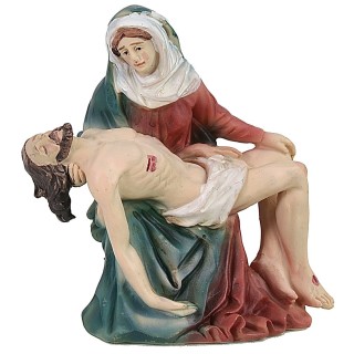 Jesús muerto en los brazos de la Virgen cm 9 Estatuas Pascuales