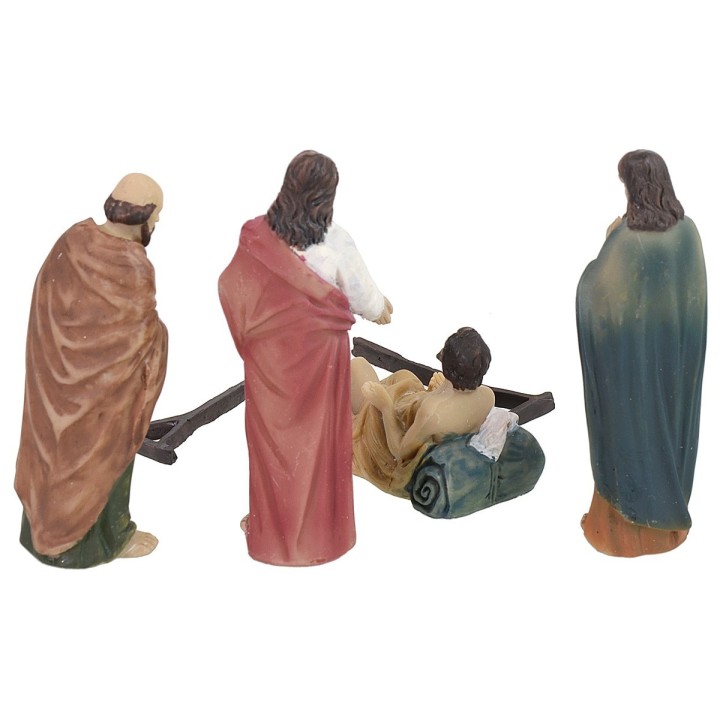 Gesù guarisce il paralitico cm 9 Statue Pasquali