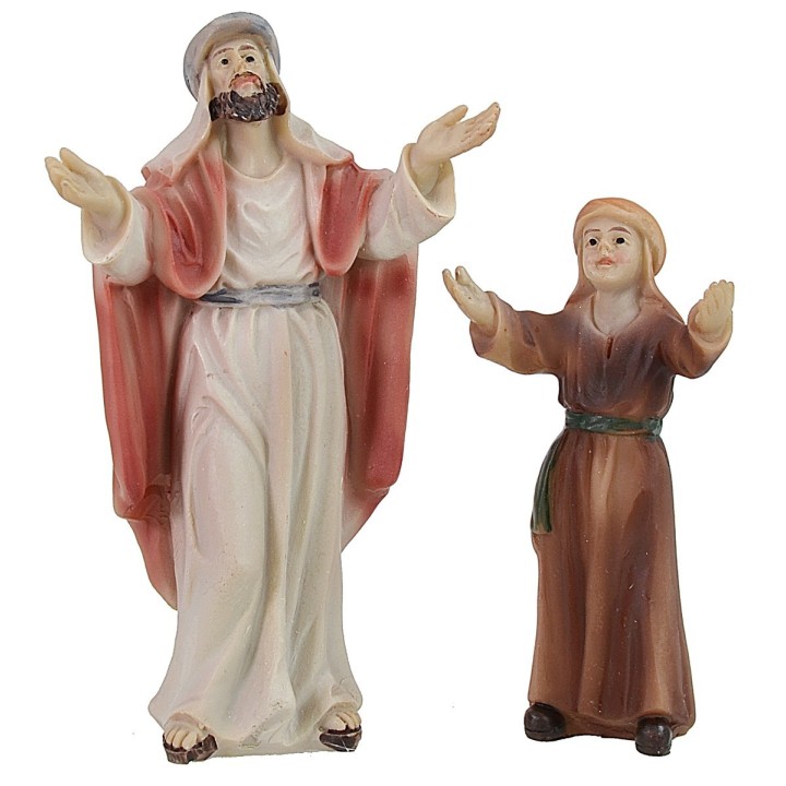Multitud que recibe a Jesús cm 9 Estatuas Pascuales