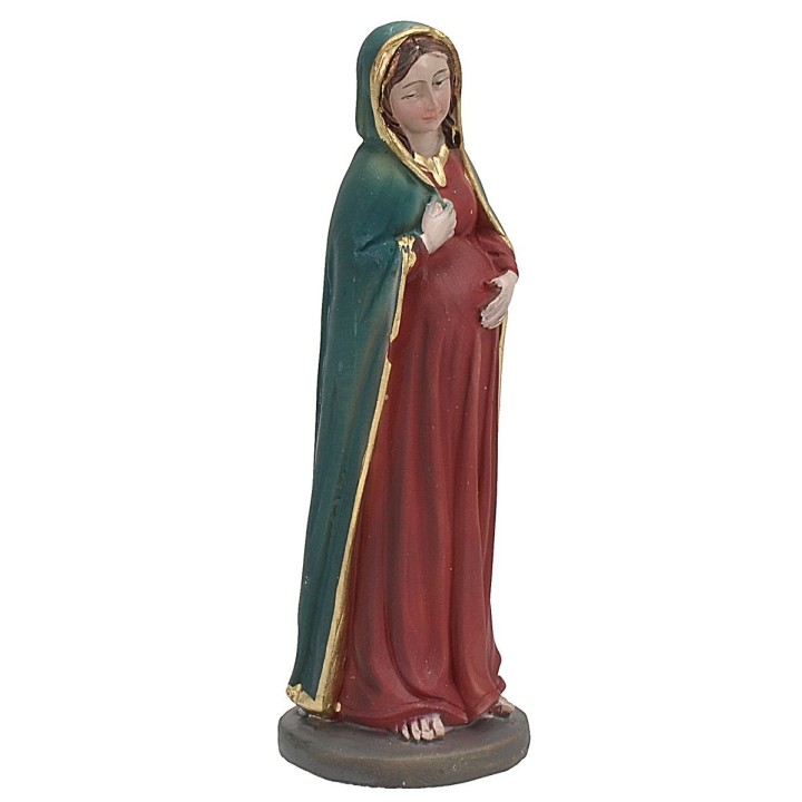 Madonna embarazada de 9 cm en resina