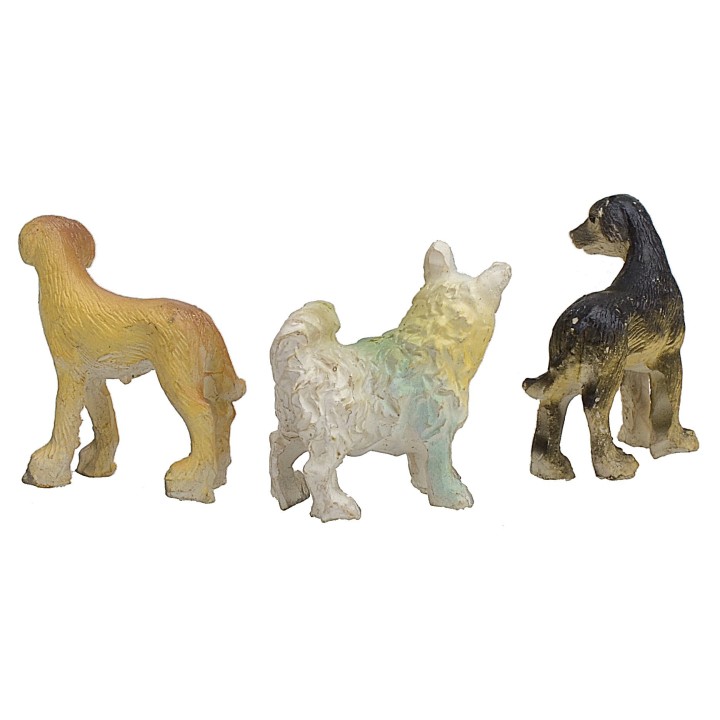 Set 3 cani in resina