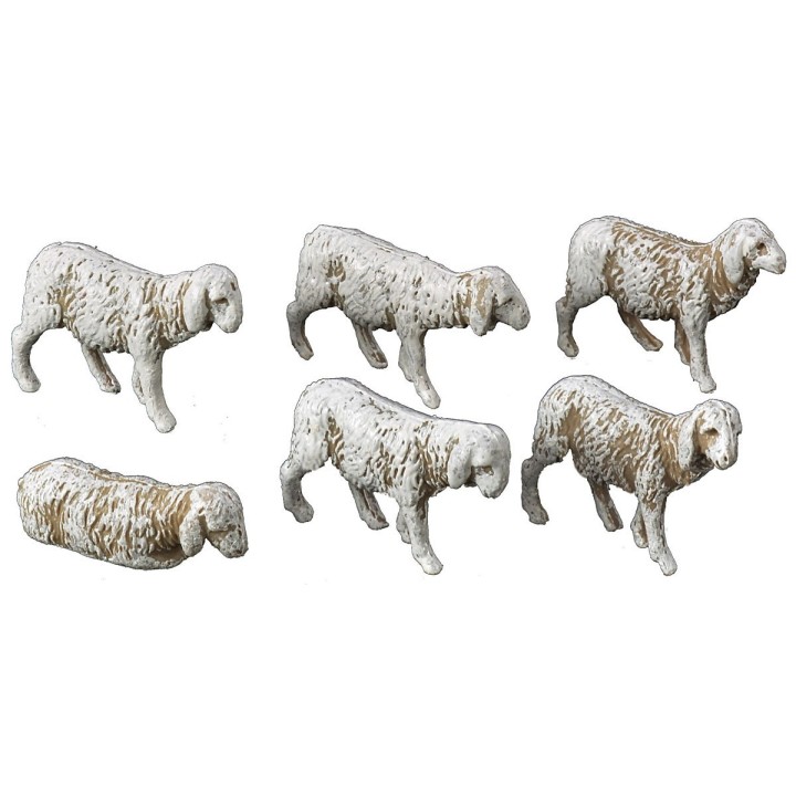 Pecore set 6 pezzi landi per Statue da cm 3,5