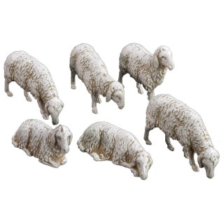 Juego de 6 ovejas Landi para figuras de 10 cm