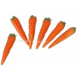 Conjunto de 6 zanahorias de 2 cm