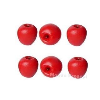 Juego de 6 manzanas rojas