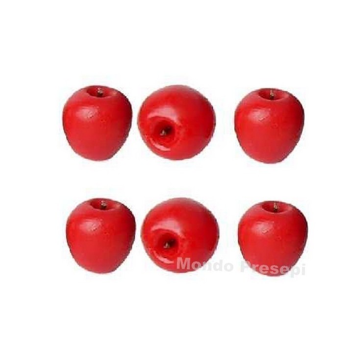 Set of 6 red apples