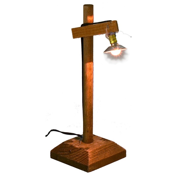 Farola de calle en madera cm 4,5x4,5x13 h