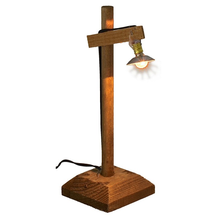 Farola de calle en madera cm 4,5x4,5x13 h