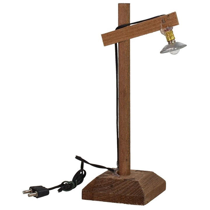 Farola de calle en madera cm 4,5x4,5x13 h