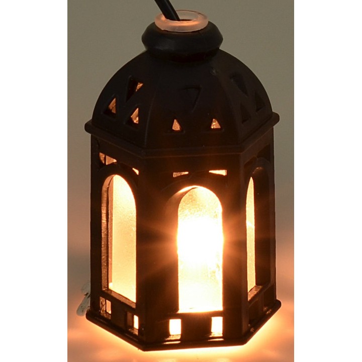 Hexagonal lantern for nativity scene cm 3,1x3,5x5,6 h