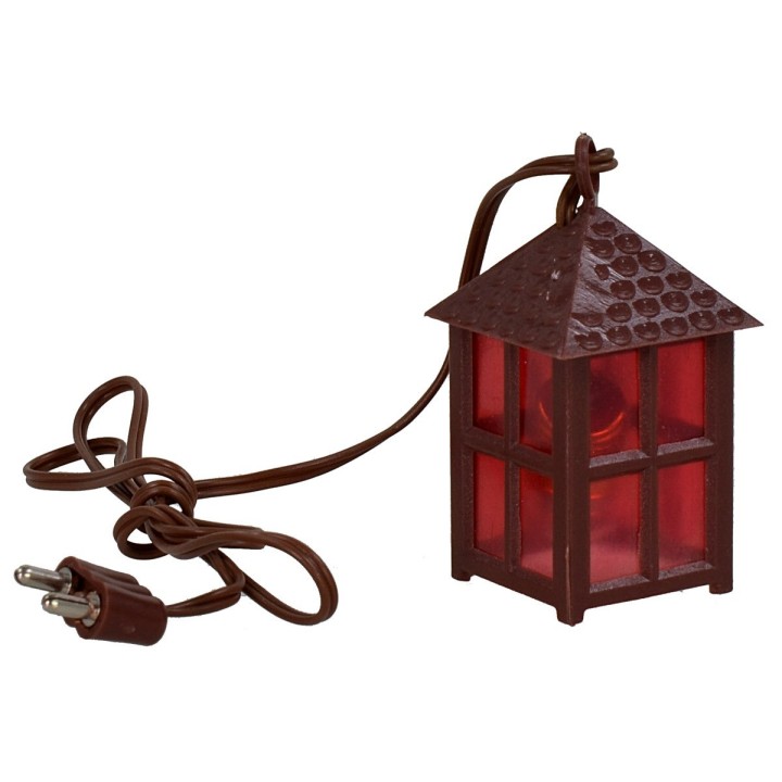 Lanterna rossa 3,5 volt cm 2,4x2,4x5,4 h