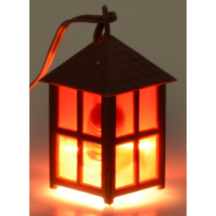 Red lantern 3.5 volts cm 2.4x2.4x5.4 h