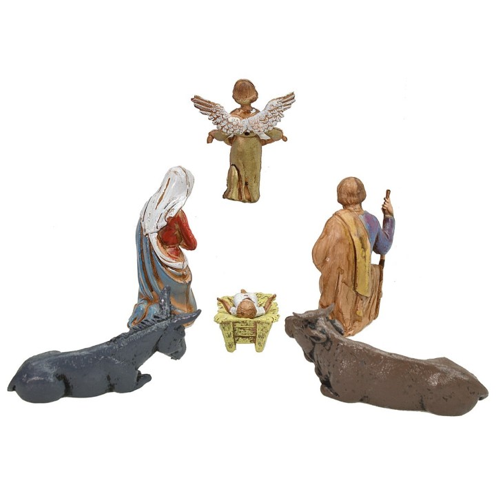 Nativity 6 pieces cm 8 Landi Moranduzzo