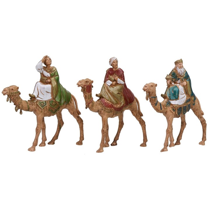 Tres Reyes Magos en camello serie 8 cm Landi