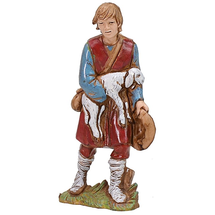 Shepherd with lamb in arms series cm 8 Landi
