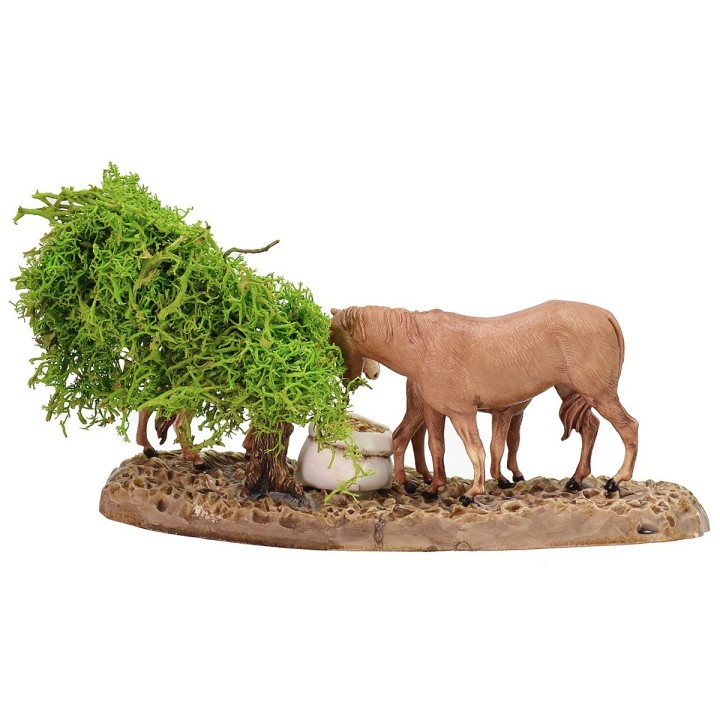 Group of horses series 8 cm Landi Moranduzzo