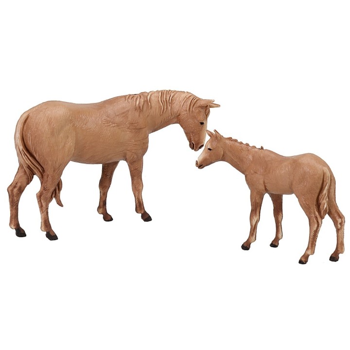 Set cavallo e puledro Landi Moranduzzo per statue 8 cm