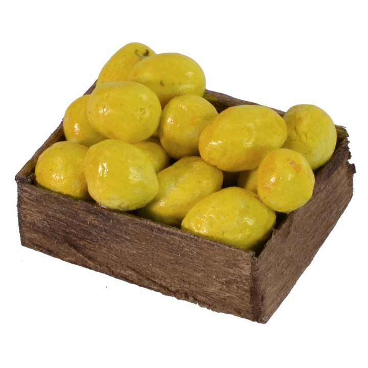Wooden box with lemons cm 3,2x2,6x1,8 h