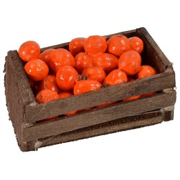 Wooden crate with oranges cm 4.5x3x2.5 h