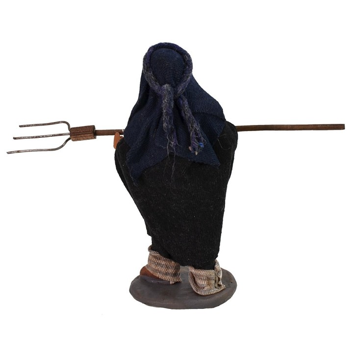 Farmer with pitchfork 10 cm Lux