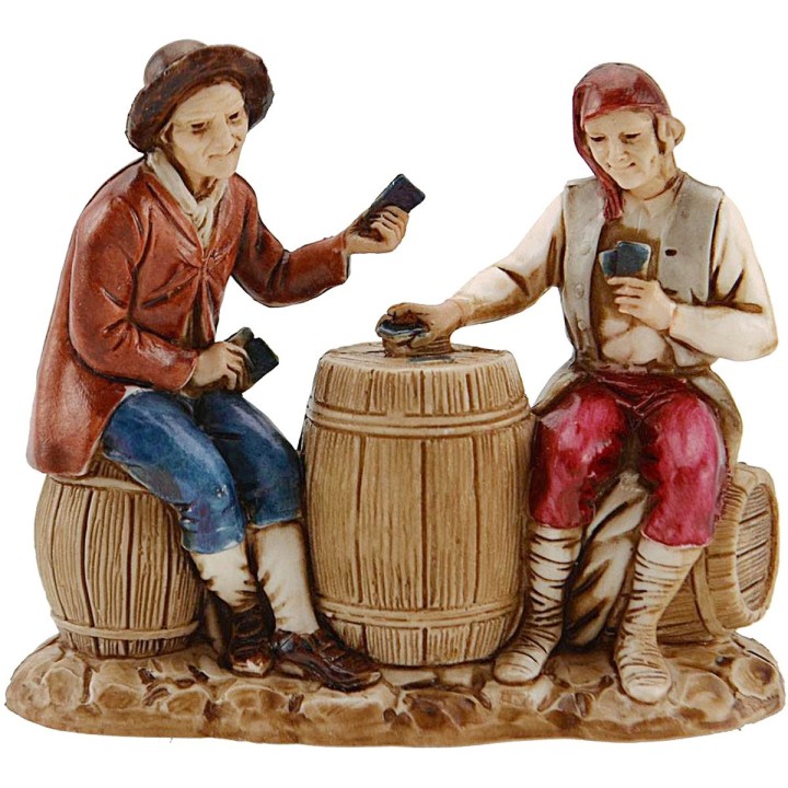 Landi series card players scene 8 cm