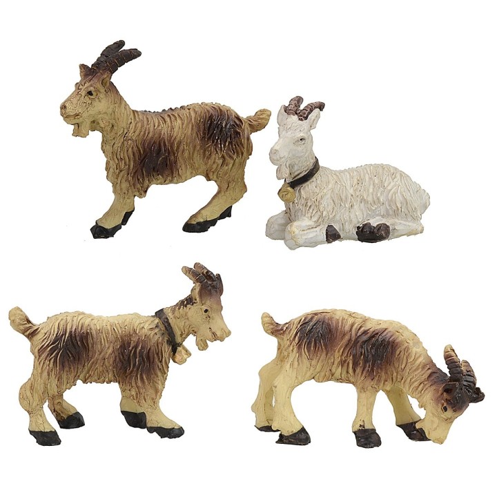 Juego de 4 cabras para estatuas de 8-10 cm de altura.