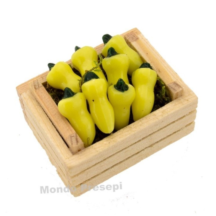 Caja de 3,5 cm dos listones con pimientos amarillos
