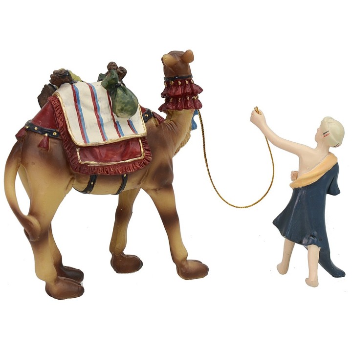 Resin camel driver with dromedary series 9 cm
