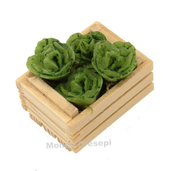 3.5 cm box with two strips with lettuce
