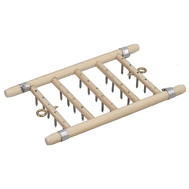 Aratro in legno e metallo cm 6x10x1,4 h
