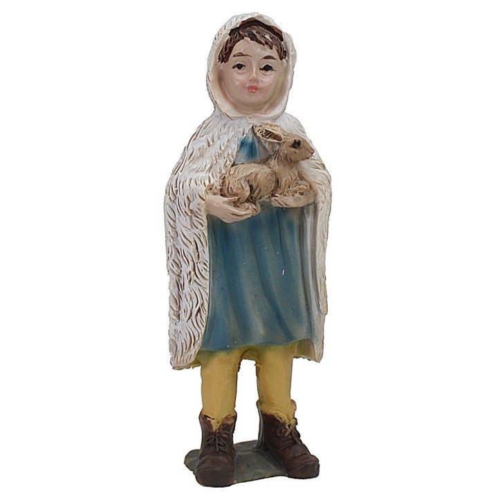 Niña con conejo serie 9 cm en resina