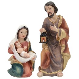 Natividad 3 figuras 9 cm en resina
