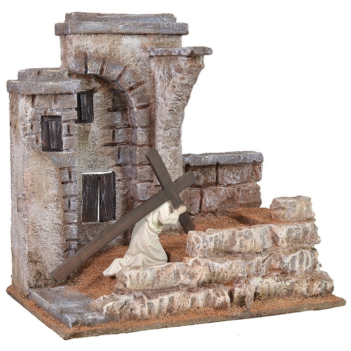 Stretch of road traveled by Christ towards Golgotha 25x15x25 h