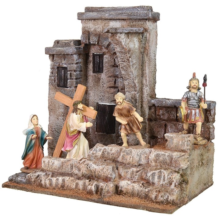 Tratto di strada percorso da Cristo verso il Golgota 25x15x25 h