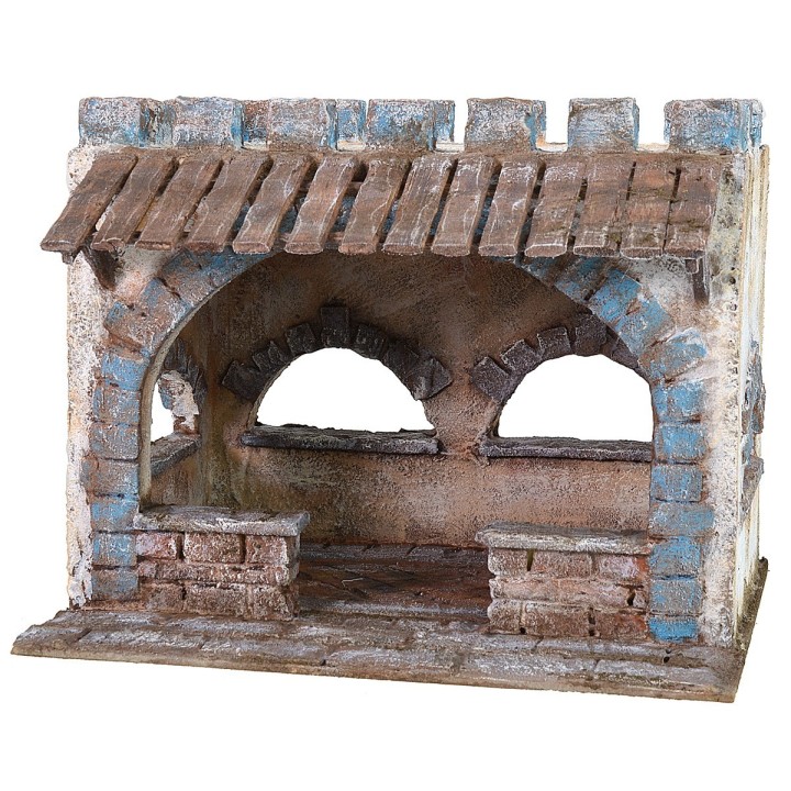 Setting for the last supper with lace roof 29x24x24 h