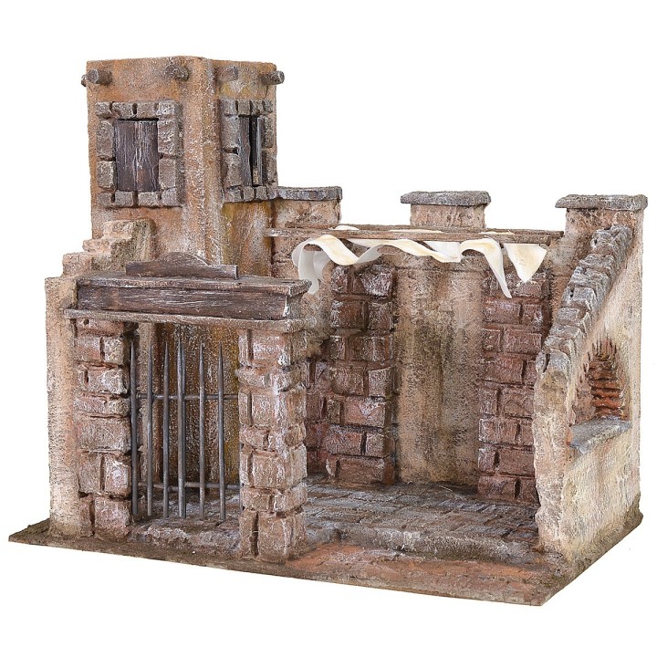 Setting for the last supper with courtyard 33x20x30 h
