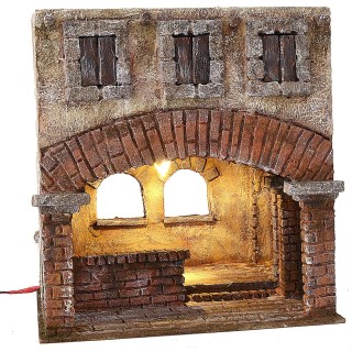 Illuminated setting for the last supper 29x29x32 h