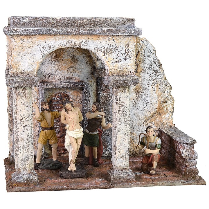 Scenography of the flagellation of Christ in Palestinian style