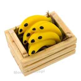 Caja de 3,5 cm con dos listones y plátanos