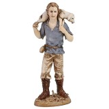 Shepherd with lamb on shoulders 12 cm Landi Moranduzzo