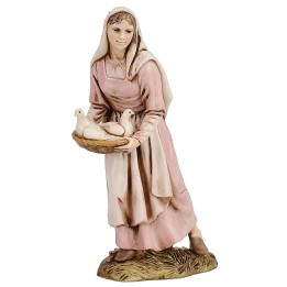 Woman with doves 12 cm Landi Moranduzzo