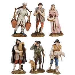 Juego de 6 estatuas 12 cm Landi Moranduzzo