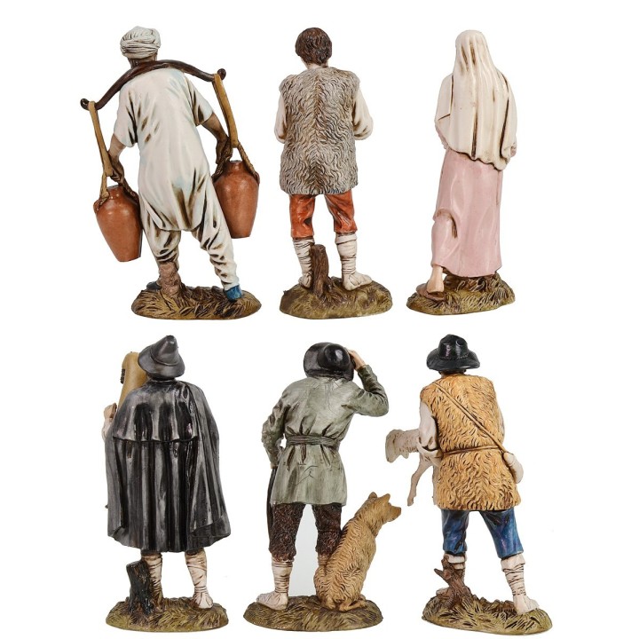 Set of 6 statues 12 cm Landi Moranduzzo