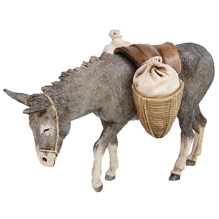 Asino con sella e sacchi serie 13 cm Landi Moranduzzo