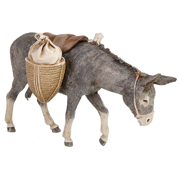 Donkey with saddle and bags series 13 cm Landi Moranduzzo